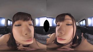 Japanese babe car fucking: Blowjob, Cowgirl  Pov VR Porn