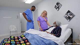 Ass-Isted Living Nurse Does Anal With Slimthick Vic, Hollywood Cash, Shaundam - Brazzers