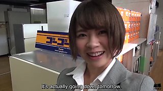 Japanese Office Lesbian Seduction: Big Tits Employee Outdoor Training