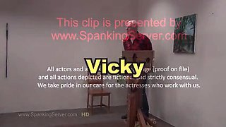Blonde Teen Vicky Gets Her Ass Whipped - Hard German BDSM Punishment