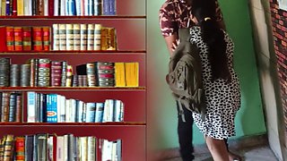 Hot Indian Students Sex in Library