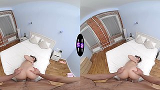 Teen dream in VR, wet pussy on display