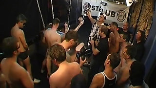 Ggg - Live Gangbang Party - Adina Takes on Multiple Guys and Gets a Messy Facial