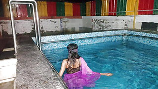 Disha bhabhi sex with Toy in outdoor swimming  pool