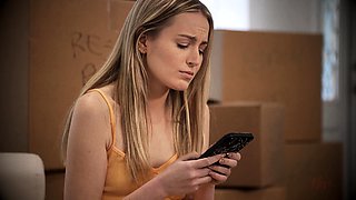 Blonde and brunette lesbians licking and sucking pussy