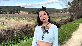 Gorgeous brunette babe fucked hardcore in the bathroom