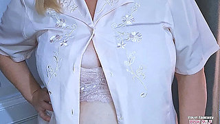 Granny Jane's Huge Natural Tits - Homemade BBW MILF Action