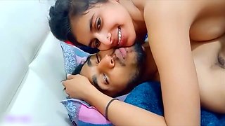 Indian Cute Girl Fucking in Hotel room by her boyfriend Lip Kissing and Licking Pussy.