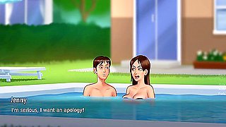Korean Big Stepmom And Stepdad New Seen In Summer Time Saga - Car Toon