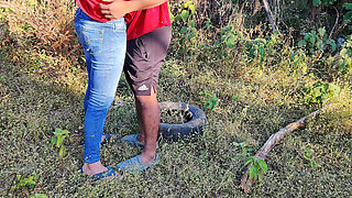 Big Ass Student Fucked in the Forest in Standing Doggystyle.