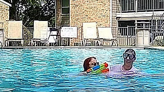 BBW Nurse Vicki Play Time in the Pool with Handsome Harry