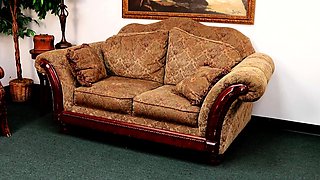 Busty amateur pussy spanking