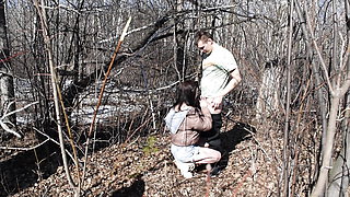 A friend spied on and filmed the sex of a young couple in the forest