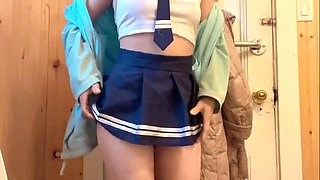 Cute Schoolgirl Hana Pissing Pussy - Sweet Japanese Teen Babe