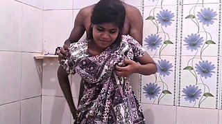 18 Year Old Indian GF Sucking Big Cock In Bathroom