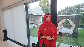 Brunette with big natural tits Sophia Leone gets clothed-fucked by her husband