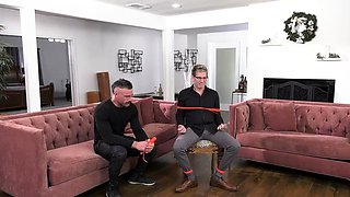 tied-up cuck watches hottie taking intense pumping