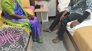 Indian Step Mom Blowjob and Doggy Style with Teen Son in Front of Step Dad - Homemade HD