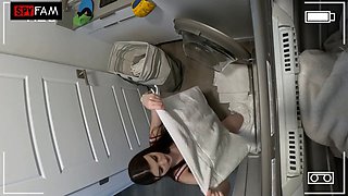 Clumsy Stepsis Needs Stepbro To Fuck Her Free From The Dryer