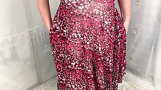 Big Natural Tits Stepaunty Sandra Strips in Lingerie & Stockings