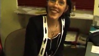 Spex Brunette Sucking Cock And Getting Doggystyled In Pov