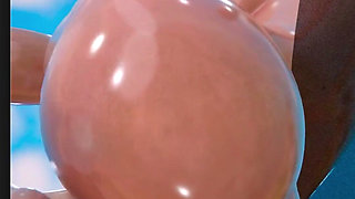 Fat Ass Fortnite Slut Getting Her Tight Oiled up Pussy Fucked