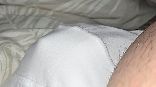 Step mom hand slip under panties and handjob step son dick