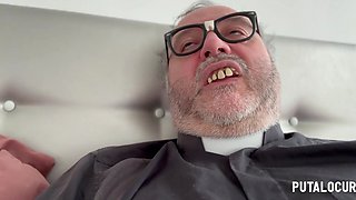 PutaLocura - Busty Latina Lia Ponce is punished and fucked by Father Damian