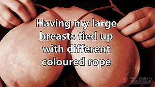 Big Mature MILF Tits Tied up and Slapped