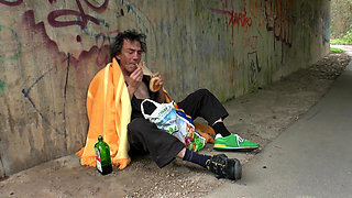 Sexy MILF with huge boobs gets fucked in the bathroom