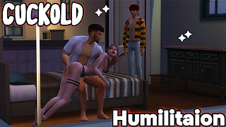 My friend fucked my girlfriend and they went to sleep cuckold sims 4 l 3d l cartoon l wife