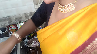 Tamil house wife Kitchen romance