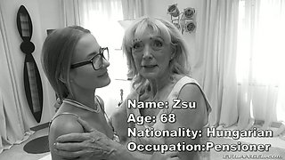 Lithuanian chick Swabery and old Hungarian hooker are fucked by one horny dude