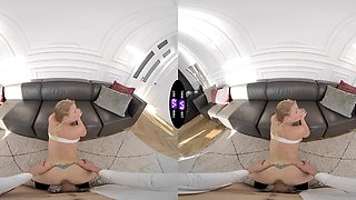 Hot babes Calibri riding cock in steamy virtual reality action