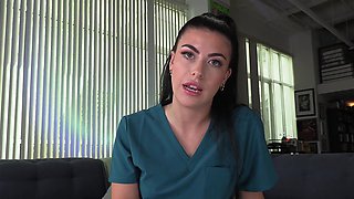 Gal Ritchie gives a handjob and a footjob in POV