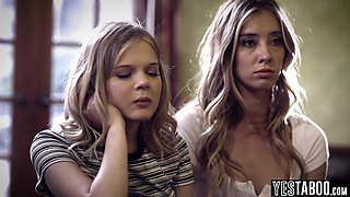 Therapist trio with 2 young cutie patients