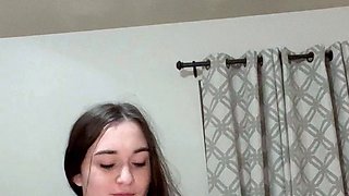 Kinky moist taco brunette anal toy play during masturbating
