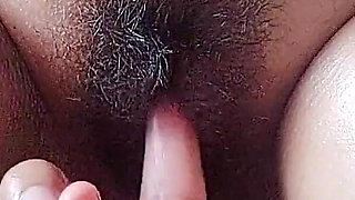 POV: I Give Her an Orgasm with My Fingers on Her Hairy Pussy While She Relaxes
