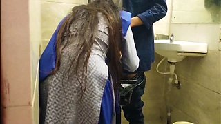 Indian college student in H.O.D.'s bathroom