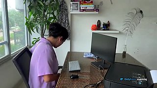 Office Sex with Secretary Wife Roxxan - Big Ass Latina MILF Creampie POV