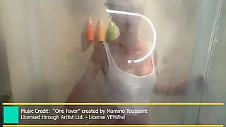 Waikiki Hotel Sex with British GILF in Stockings & Suspenders - Slow Motion Shower Fuck
