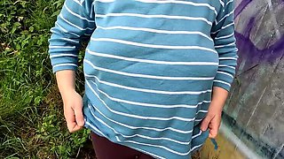 Big Tits Slapped Hard with Clamps - Rough Outdoor BDSM Punishment