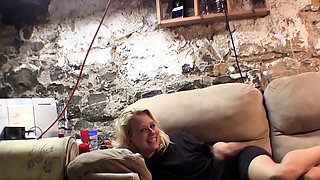 fisting teen in her parents basement while they are at work