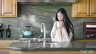 Delightful asian teen seductress breathtaking xxx scene