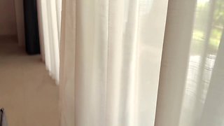 Slim blondie had sex in the shower after a naked yoga