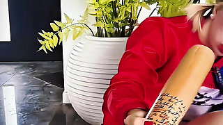 Harley Quinn Marvel Sticks a Baseball Bat