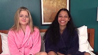 Juicy Ebons & Blond Bombshells: Interracial Masturbate Frenzy