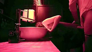 Rough Sex in the Club Bathroom with an 18-Year-Old Amateur