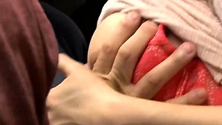 amateur asian gives a blowjob