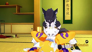 Furry Hentai Zelda Digimon - Wolf Link Is Fucked By Renamon